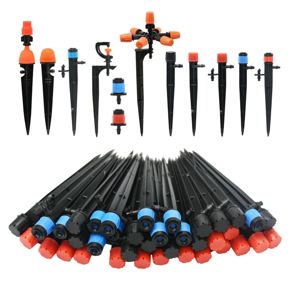 Garden Drip Irrigation Sprinkler Watering Misting Nozzle Dripper With Plastic Spike Inserting