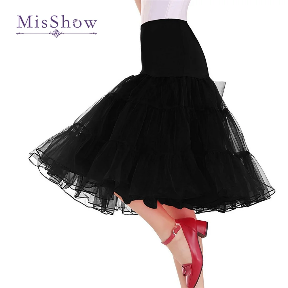 MisShow Women's Tutu Skirt For Prom Party Vintage 50s Cosplay Petticoat Rockabilly Dress Underskirt Short Skirt Crinoline