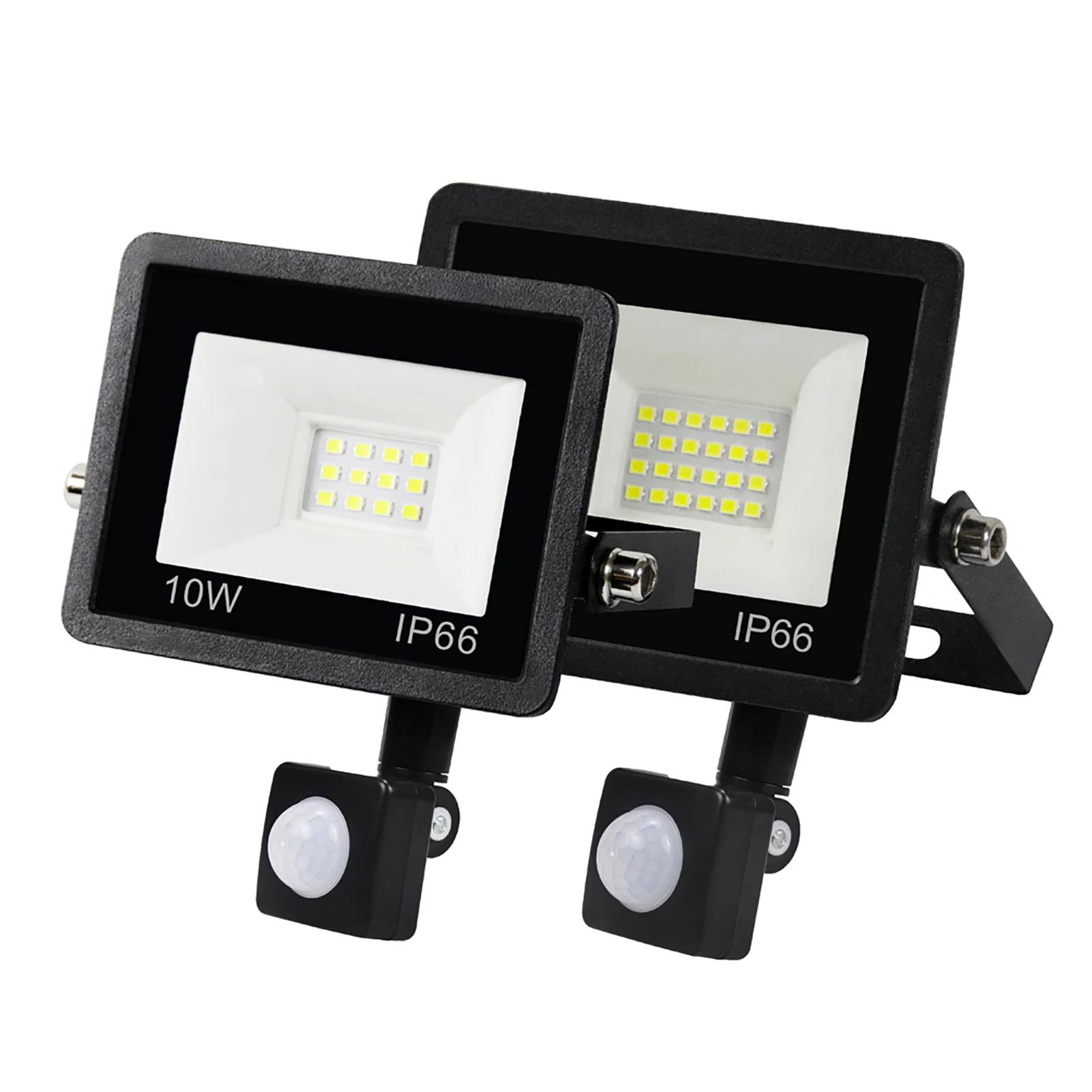 LED 투광 조명, 야외 스포트라이트, 정원 거리 Pir 모션 센서 벽 램프, IP66 방수 반사경, 정원 조명