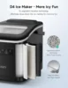 Countertop Ice Maker with Handle, Ice in 6Mins, 26 lbs/Day,Portable Ice Maker Machine with Self-Cleaning for Apartment/Under 2