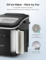 Countertop Ice Maker with Handle, Ice in 6Mins, 26 lbs/Day,Portable Ice Maker Machine with Self-Cleaning for Apartment/Under 2