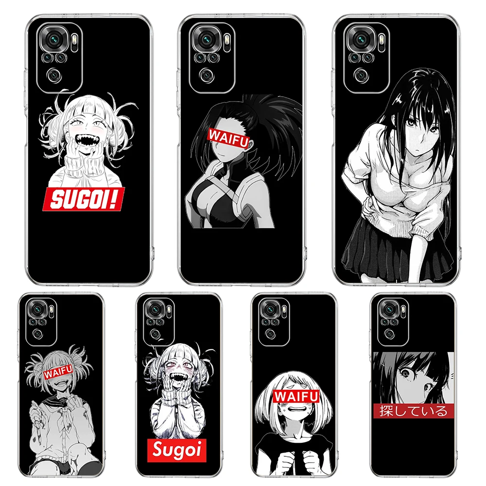 Custodia Per Telefono Trasparente Sugoi Senpai Anime Per Redmi K40 8A 9A 9C 7 8 8T 9 9S 10 Pro Gaming Note 11 11T 12T 10 Plus Luxury Shell