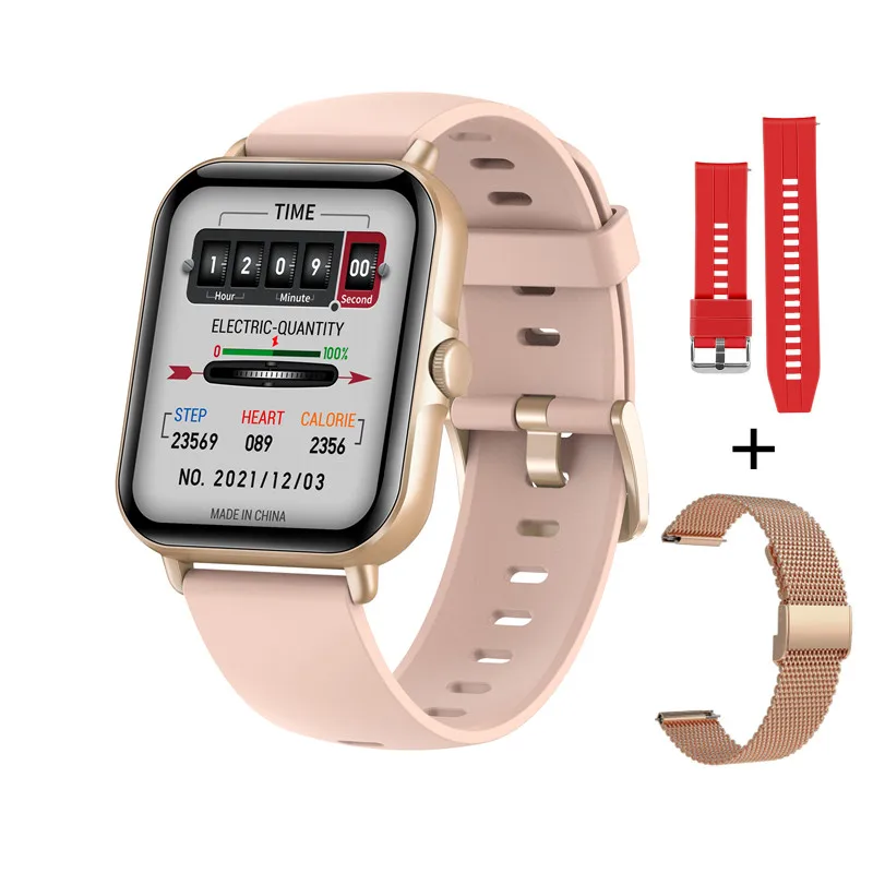 2022 New Women Smart Watch 1.69 Inch Full Touch Screen Bluetooth Call Sports Fitness Bracelet IP67 Waterproof Men Wristband L21 