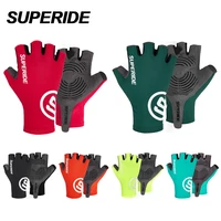 SUPERIDE Men Women Half Finger Riding Cycling Gloves Sports Anti-sweat Road Bike Gloves Padded Shockproof MTB Bicycle Gloves 1