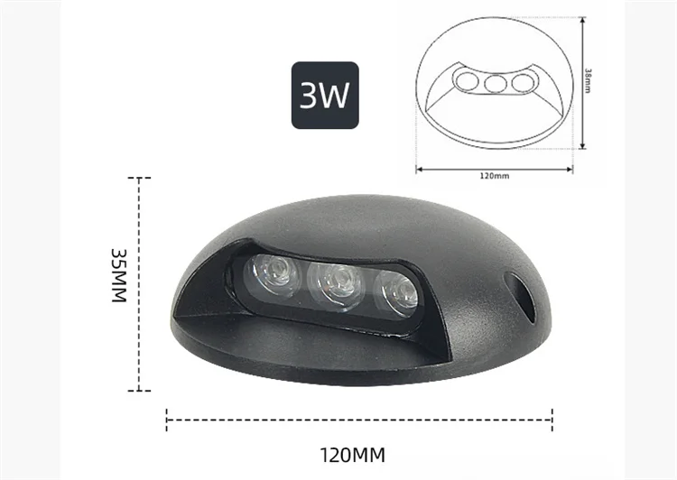Description Picture 6 of itemIP67 Waterproof 110V 220V DC12V 4W Recessed LED Deck Lights Outdoor Underground Landscape Lamp for Yard Garden Pathway Stairs