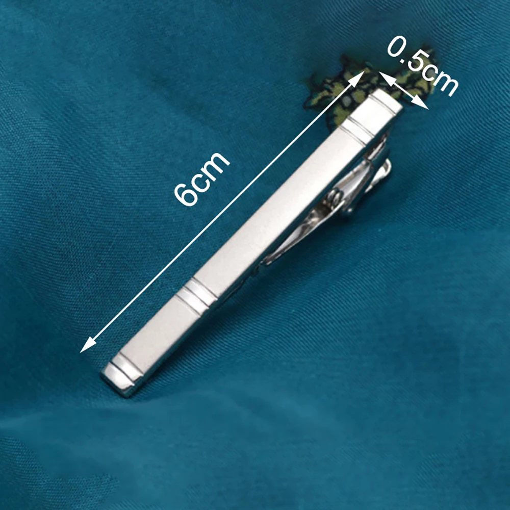 Tie Clips Classic Necktie Clip For Business Men Silver Color Crystal Decor All Match Short Fashion Wedding Ornaments