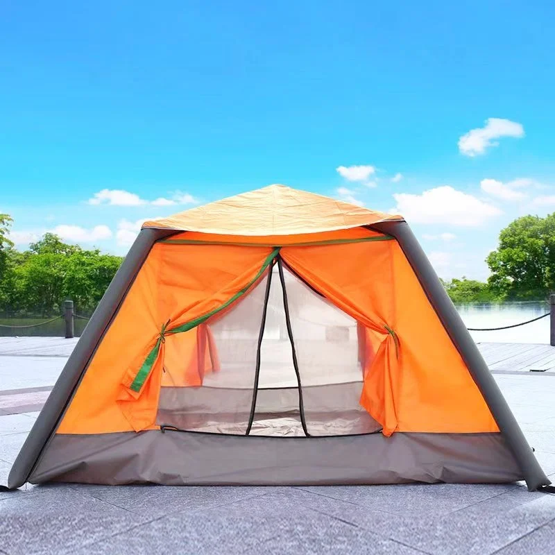 210 * 195 * 130cm Inflatable Tent with Inflatable Pump Outdoor Camping Sunscreen Windproof Folding Portable Camping Equipment