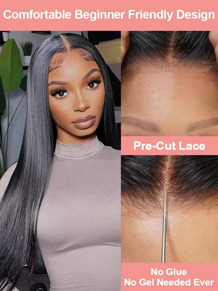 4x4 Blonde Lace Human Hair Wigs Glueless Straight Closure Ready To wear Pre Cut Pre Plucked 613 Hd Lace Frontal Human Hair Wigs