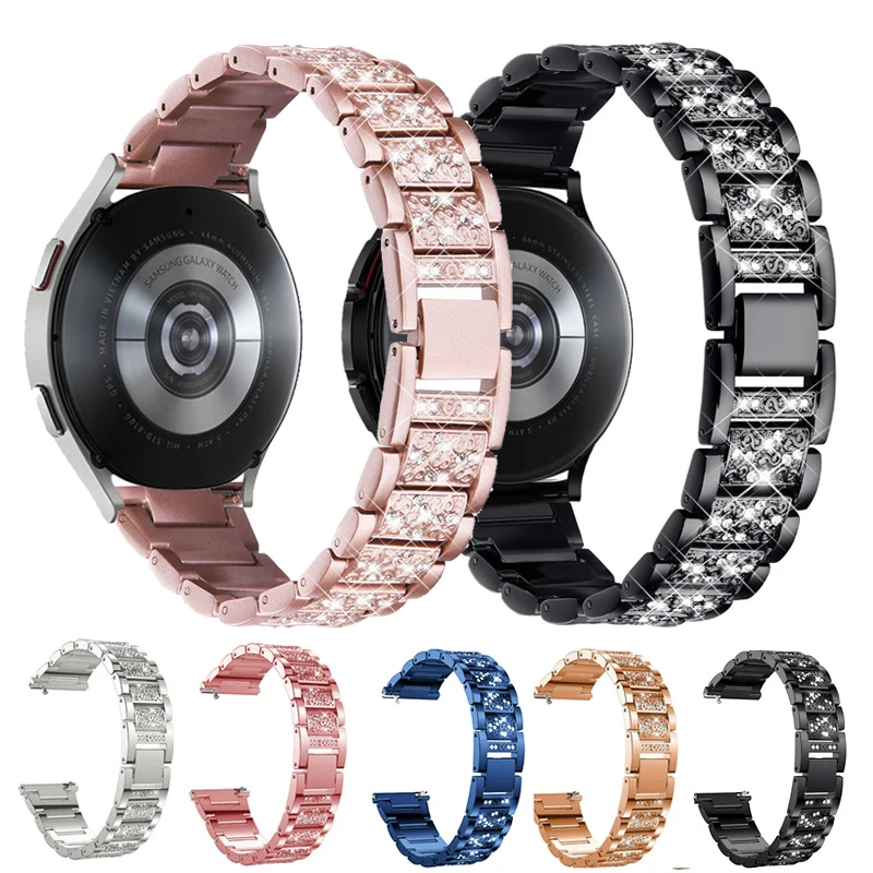 Elegant Diamond Women's Bracelet Strap - 18mm/20mm/22mm Sizes