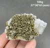 Natural Fluorescent calcite and pyrite Symbiotic  mineral specimen + healing quartz crystals and stones rock gemstone 3