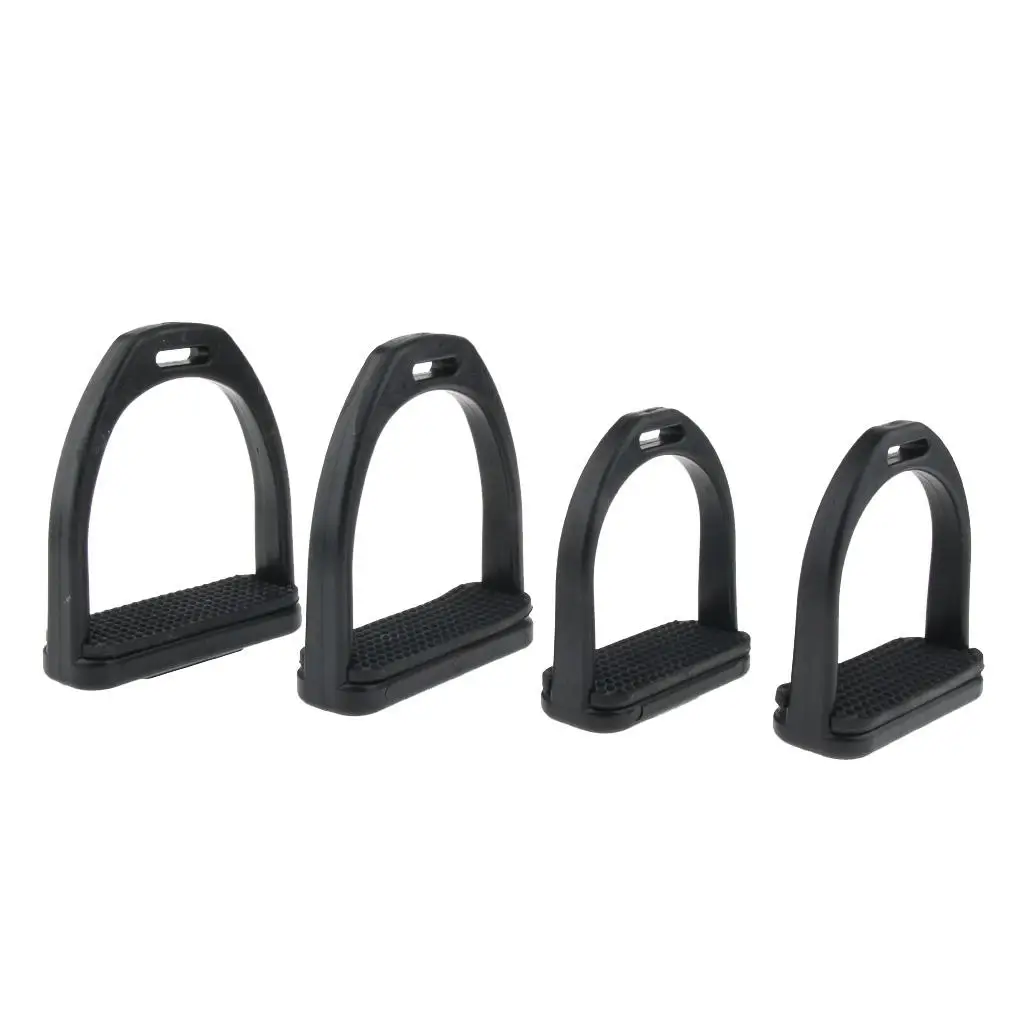 Adults Kids Horse Riding Western Stirrups, Horse Riding Equestrian Rubber Treads-Wide Base for Support