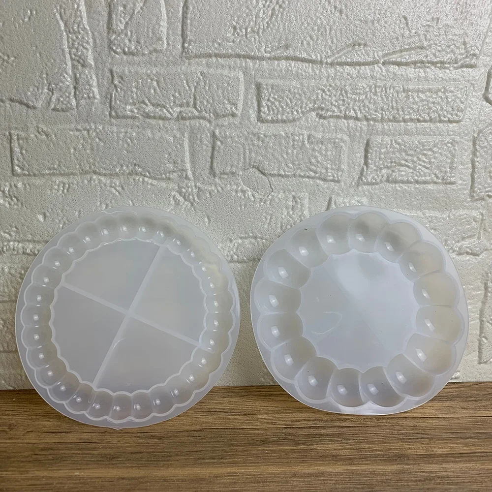 VGOL Lot De 4 Dessous De Verre En Forme De Fleur - Moule En Silicone Réutilisable - Moule De Fabrication - Plateau Bol - Tapis De Décoration De La