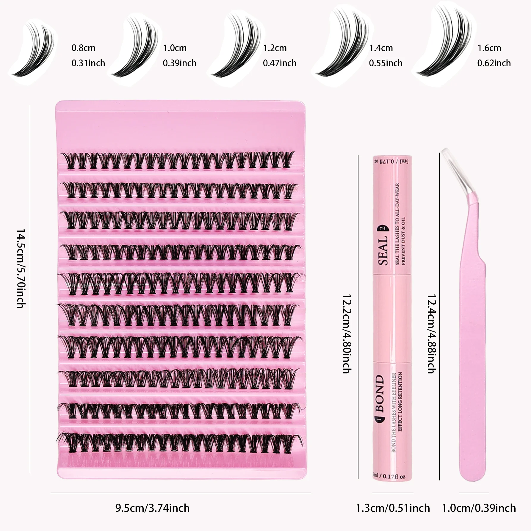 Lash Extension Kit 200pcs Individual Lashes Cluster