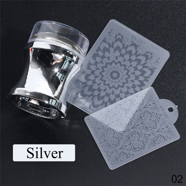 Nail Stamper Scraper Set Metallic Handle Nail Art Stamp For Stamping Polish Print Manicure Image Plate Tool