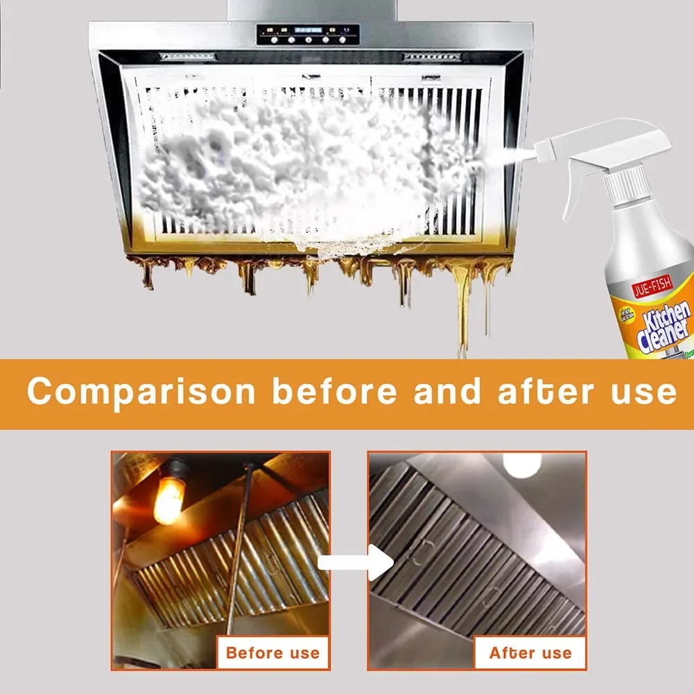 All-purpose Kitchen Pots & Pan Cleaner Stain Remover 60ml Kitchen Bubble Cleaner Dirt Oil Cleaning Bubble Spray for Grills Ovens oil cleaner kitchen cleaner