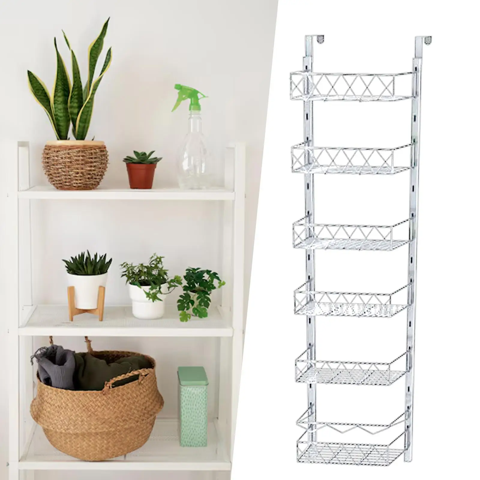 6 Tier Pantry Door Organizer Heavy Duty Narrow Pantry Hanging Storage and 6 Tier Pantry Door Organizer Heavy Duty Narrow Pantry Hanging Storage and