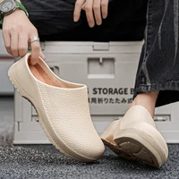 Men Sandals Garden Clogs Waterproof Anti-Slip Oil-Resistant Chef Shoes Comfortable Slippers Women Workers Outdoor Fishing Shoes - Image 3