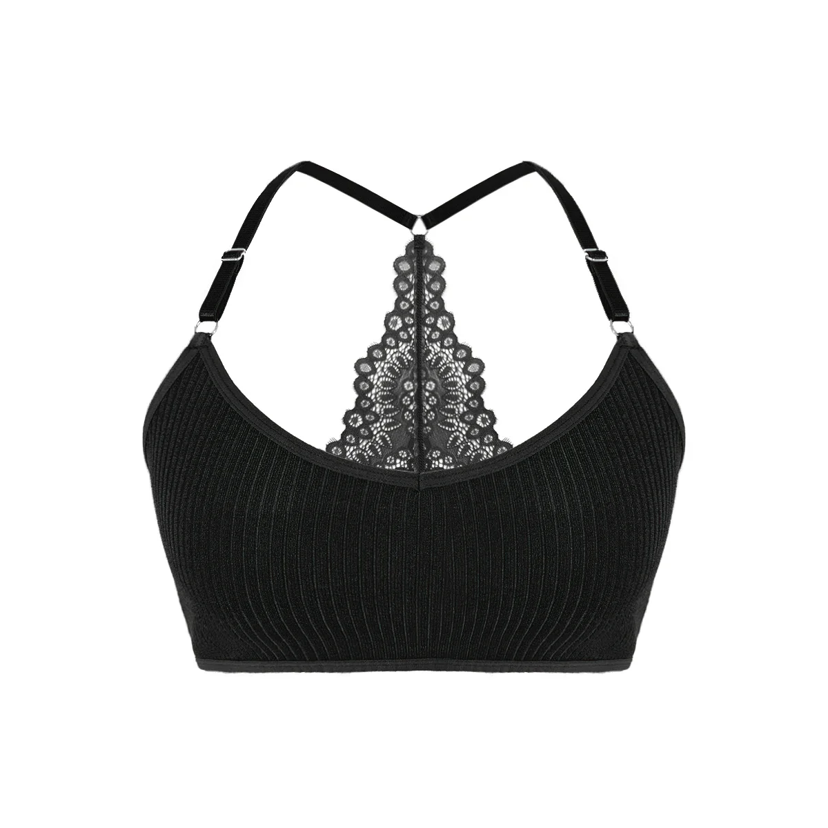 Sexy Women Underwear Backless Ribbed Bras Female Brassiere Breathable Camisole New Fashion Lingerie Solid Wireless Ladies Bras 5