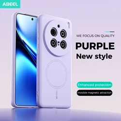 MagSafe Magnetic Wireless Charging Shockproof Phone Case with Lens Protection and Skin - Feel TPU Cover for Vivo X200 Pro (Light Purple)