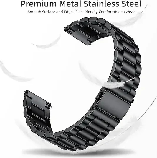 Stainless Steel Replacement Watch Band - 22mm Metal Strap Bracelet Accessories