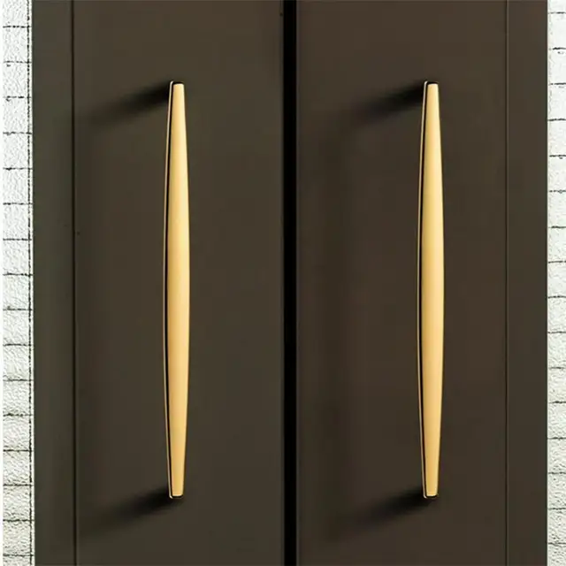 Arany Szekrényfogantyú Fogantyúcsiszolt Rozsdamentes Acél Konyhai Szekrény Ajtógomb Bútor Fiók Húzó Hardver Húzza A Bár Fogantyút - Image 4