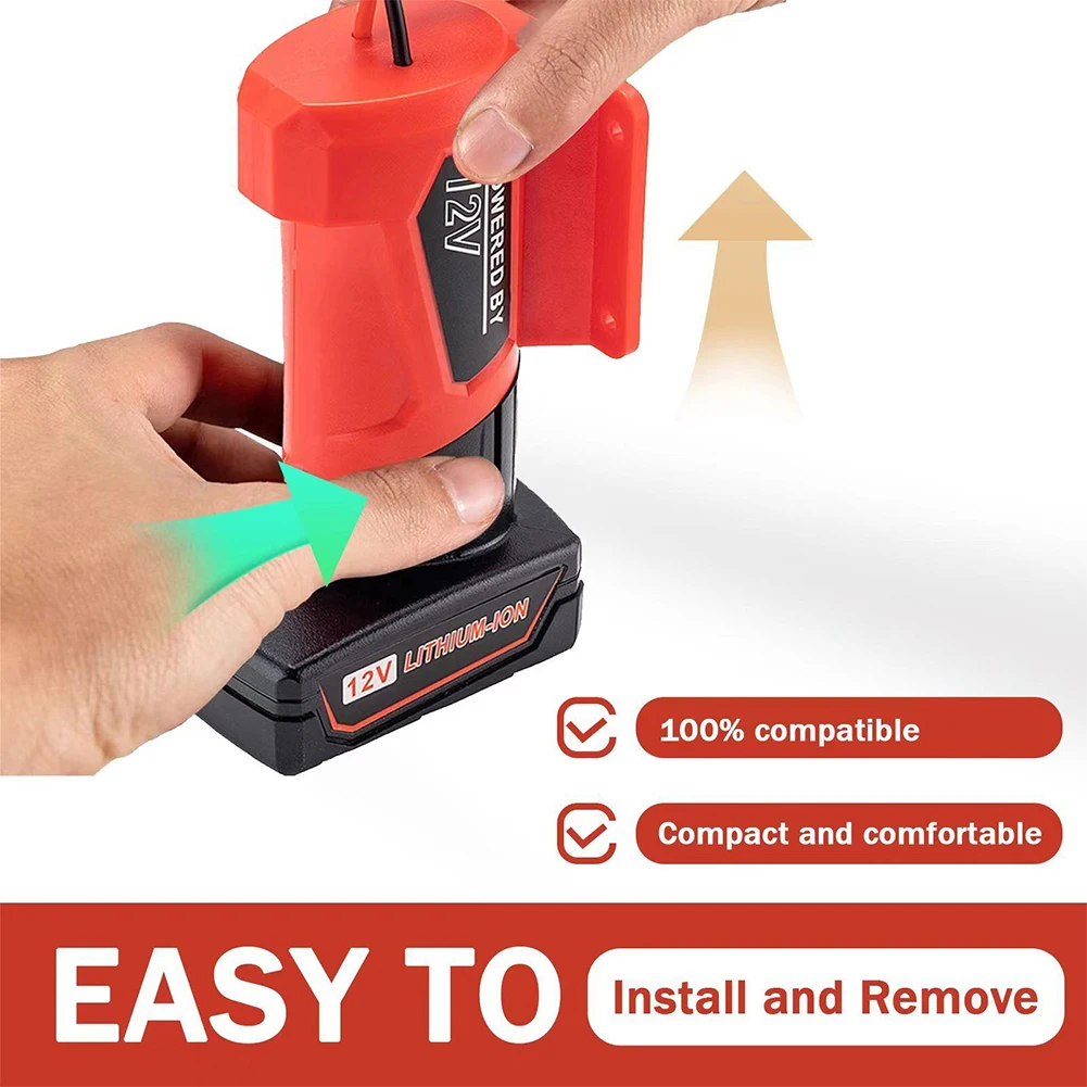 밀워키용 DIY 배터리 어댑터, 10.8V, 12V, M12 리튬 이온 배터리 전원 커넥터, DIY 어댑터 컨버터 도크 거치대, 전선 포함