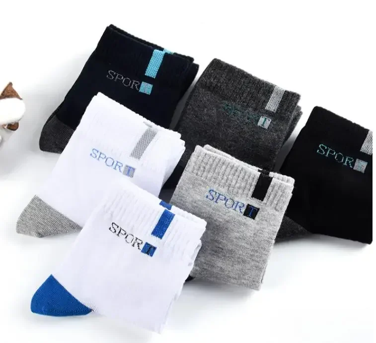 

Summer High Bamboo Cotton Fiber Sports Socks Male Soft 5pairs Breathable Deodorant Men Designer Sock Ankle Quality Autumn