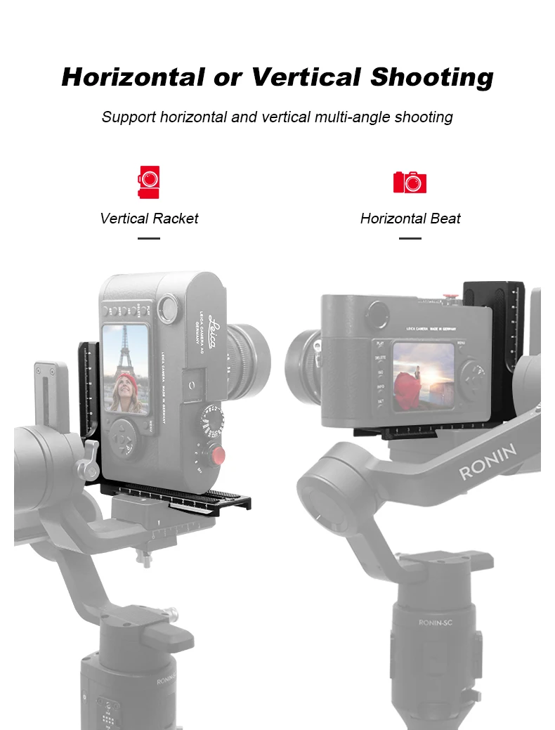 Universal Camera L Bracket Thicken 1/4 Inch Screw L Shape Holder Tripod Vertical