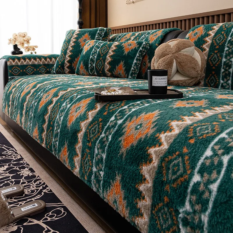 Autumn Sofa Cover Towel Modern Non-slip Bohemia Couch Seat Cushion Corner Towel Mats Floral Geometric Stripe Sofa Covers 1pcs 6