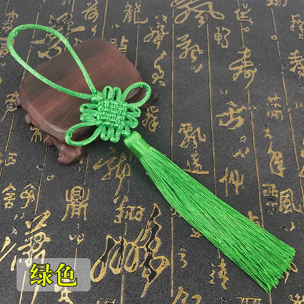 1-16Pcs Nachahmung Chinesischen Knoten Quasten DIY Vorhang Kleidung Tasche Handwerk Liefert Klassischen Stil Quaste Anhänger 20cm – Detail 13