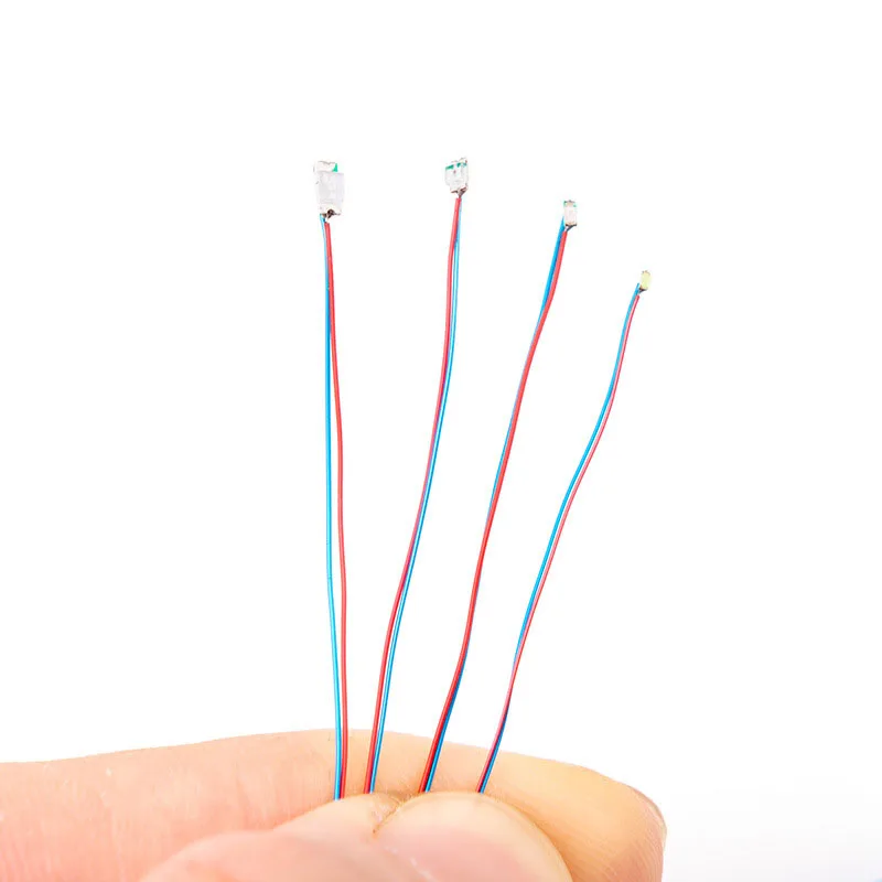 10Pcs 0402 0805 1206 SMD 유선 칩 램프 디오라마 철도 장면 모델 제작을위한 마이크로 Led 사전 납땜 램프 3V 라이트 모델 키트