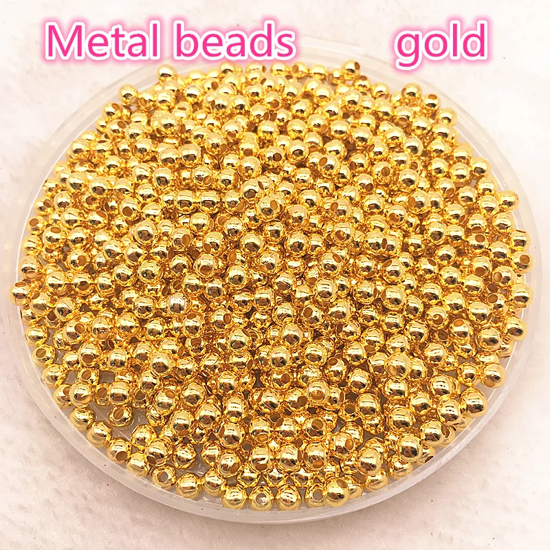 Elegant Tone Metal Smooth Ball Spacer Beads for Jewelry Crafting & DIY Accessories