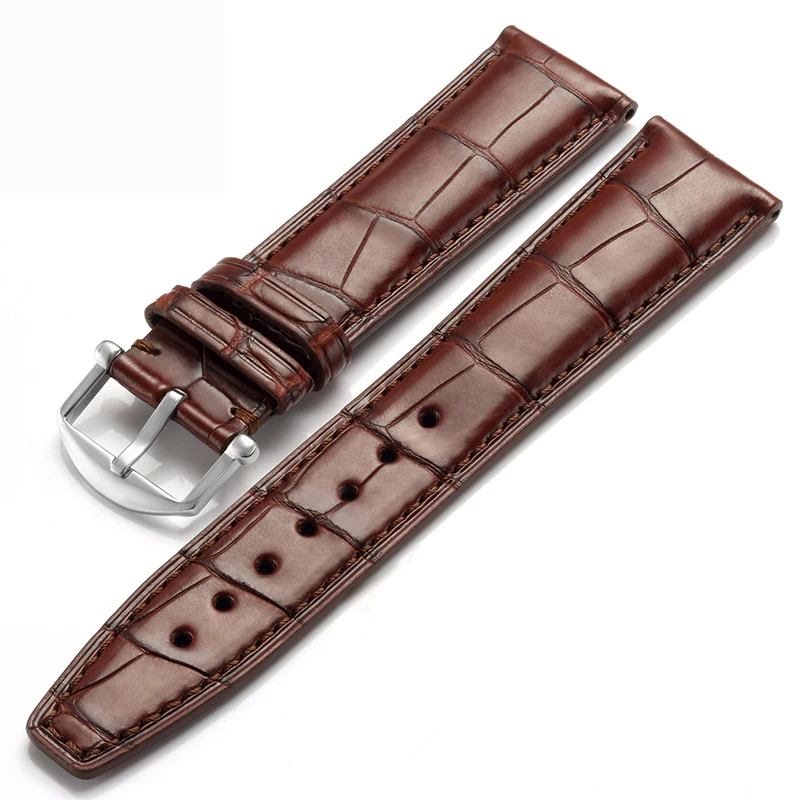 

FUYIJIA Men Selected Alligator Skin Watchbands I-WC DA VINCI FAMILY Substitute Strap 20MM 22MM Pin Buckle Genuine Crocodile Belt