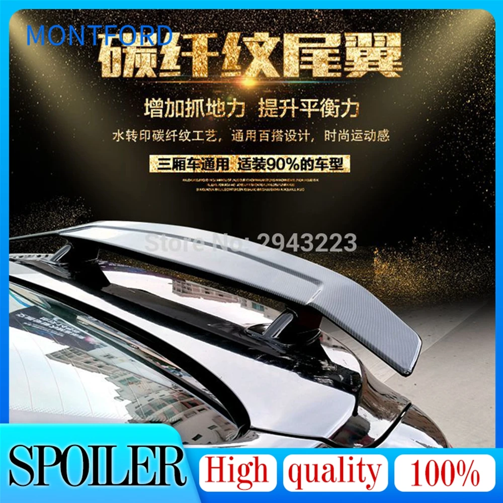 

Car Styling Universal Style ABS Plastic Unpainted Color Rear Roof Spoiler Tail Trunk Boot Lip Rear Wing For Sedan 4doors