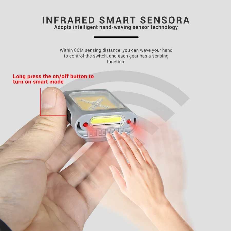 LED 안전등 런 라이트 야외 배낭 캠핑 실리콘 클립 모드 워킹 램프 야간 휴대용 자석 비상등