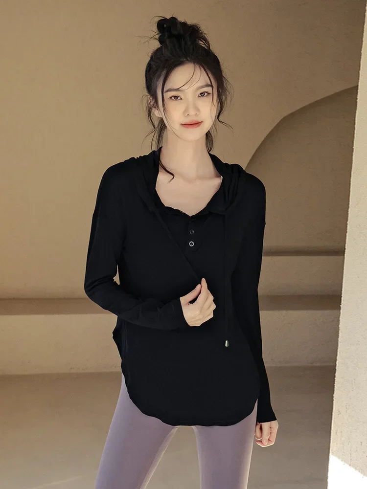 여성용 요가 복장 스포츠 상의, 루즈핏 기질, 긴팔, 패셔너블 아우터, 캐주얼 재킷, 피트니스, 신상