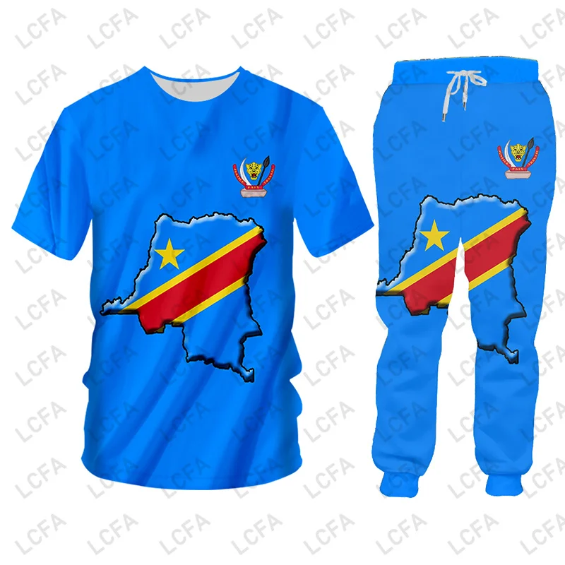 Zaire DR Congo Flag Zip up Hoodies Jacket Pants Tracksuit Men Print Oversize African Pullover Sweatshirt Unisex Clothes Dropship 4