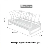 Dish Drain Shelf Stackable Drawer Bowls and Plates Organizer Rack Countertops Drain Shelf Cabinets Sink Cutlery Storage Shelf 5