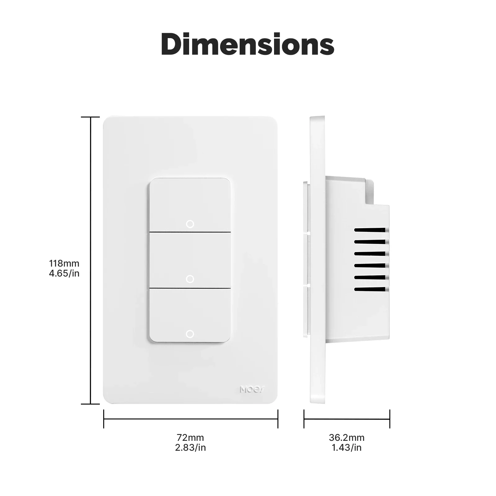 MOES WiFi Smart Light Switch with App Control and Neutral Wire