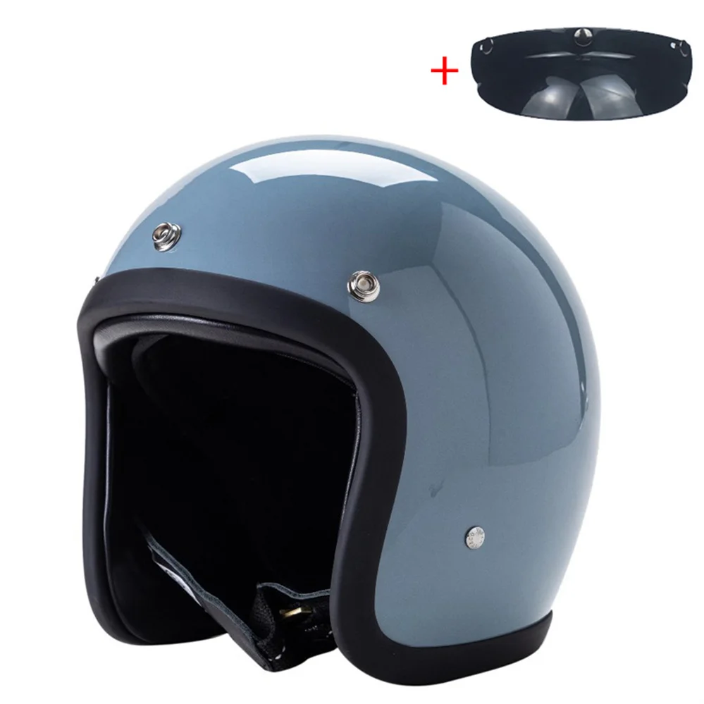 Retro Vintage Tt & Cocascos Casco Moto Casco In Fibra Di Vetro Quattro Stagioni Scooter Bike Casque Rimovibile Brim Bike Casco Moto