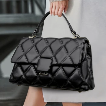 Borsa da donna alla moda Borsa a tracolla da donna alla moda retrò Borse quadrate da donna in morbida pelle di alta qualità Portafoglio di design famoso