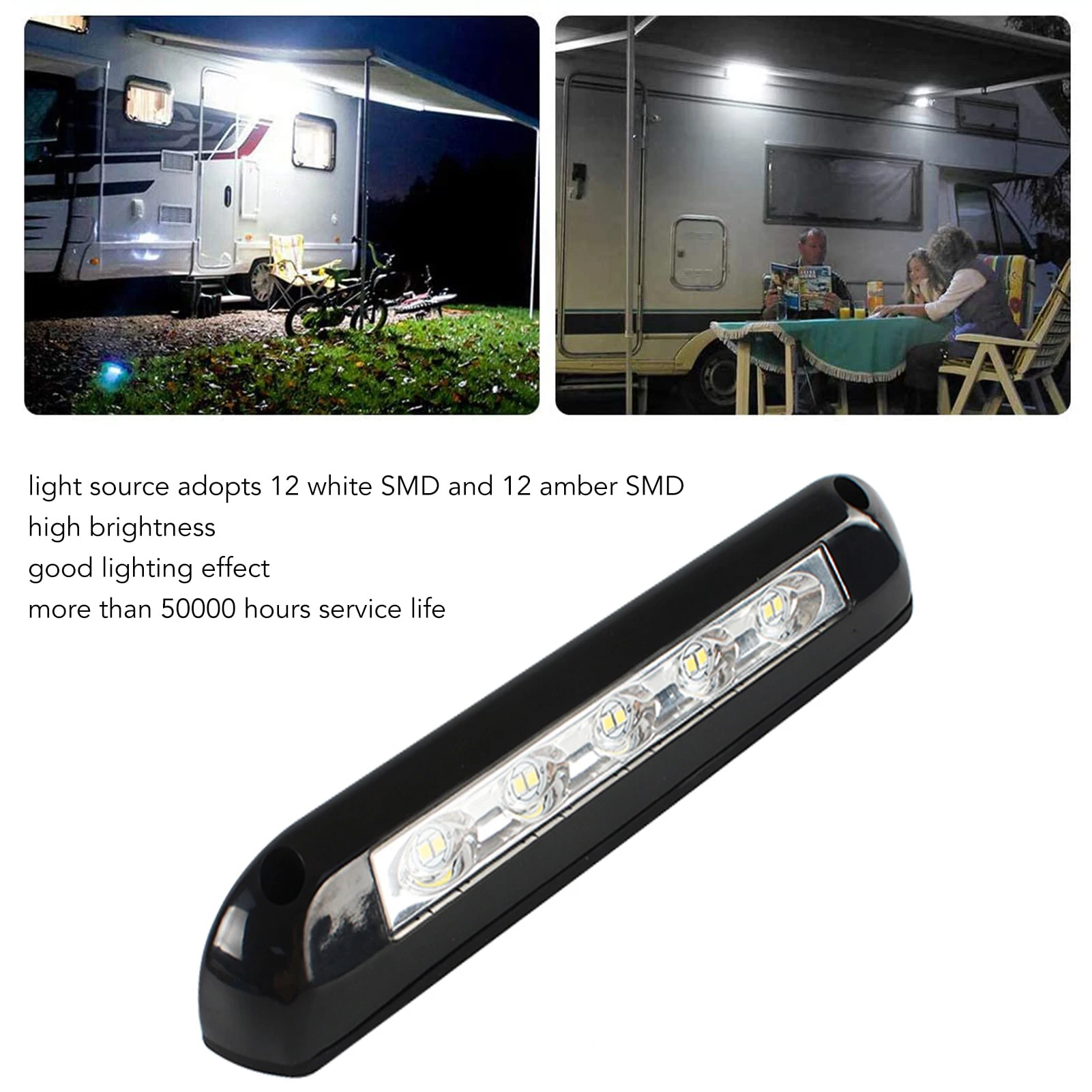 12V/24V RV LED Markise Veranda Licht Wasserdicht Wohnmobil Caravan Innen  Wand Lampen Licht Bar RV