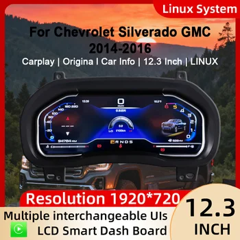 Grupo de instrumentos digitales para Chevrolet Suburban Tahoe Silverado GMC SIERRA Yukon velocímetro, tablero, pantalla HD de 12,3 pulgadas Carplay 1