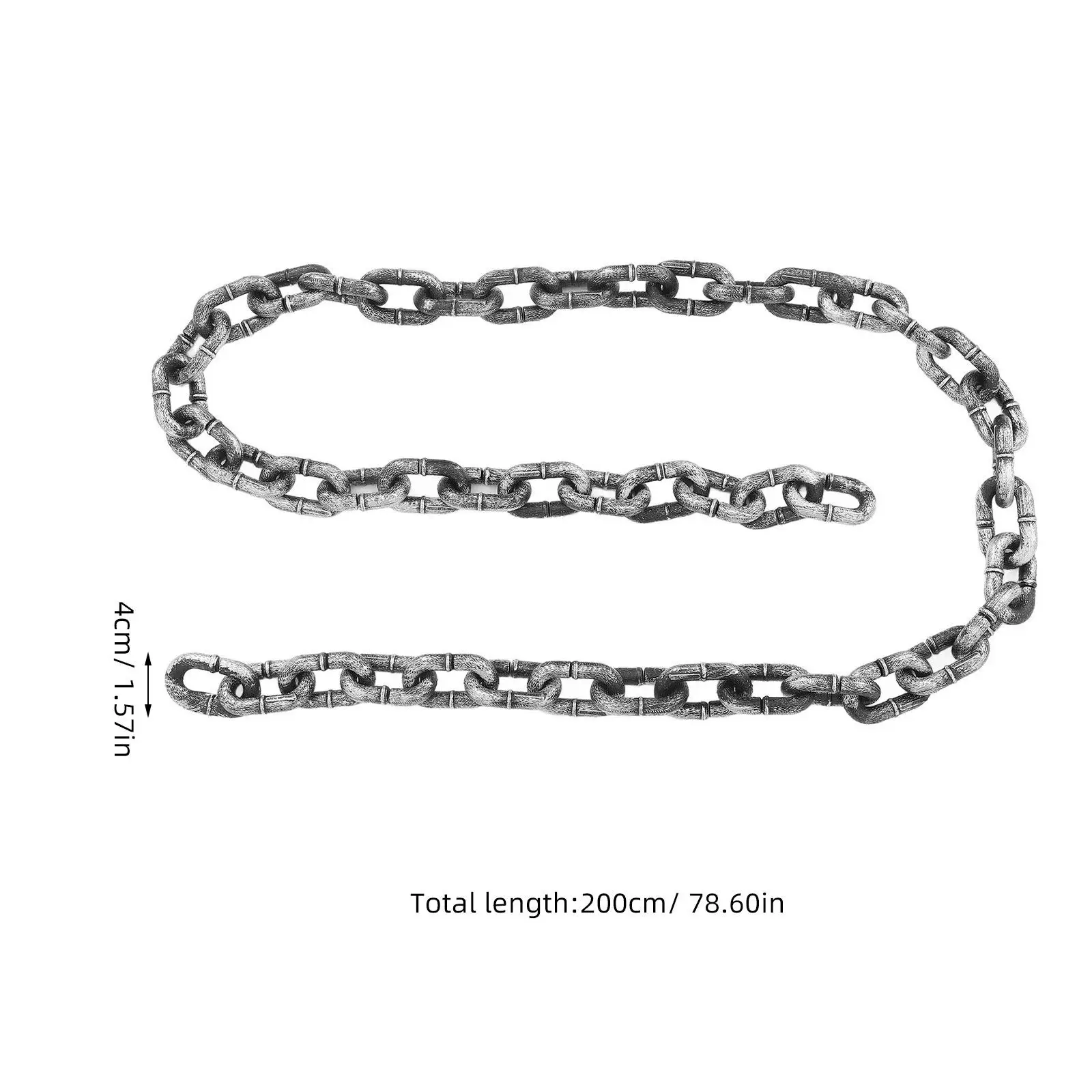 2M 할로윈 장식 체인 축제 장식을 위한 현실적으로 보이는 가볍고 튼튼한 플라스틱 배리어 체인 파티 레이아웃 소품