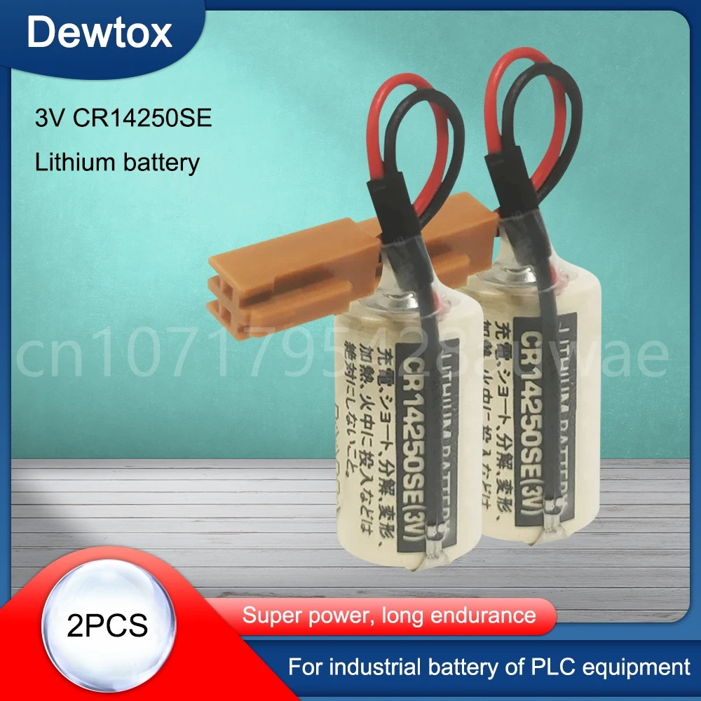 

Оригинальный аккумулятор CR14250SE 3 в 1000 мАч CR1/2AA CR14250 14250 CNC PLC промышленный аккумулятор с коричневой вилкой, 2 шт.