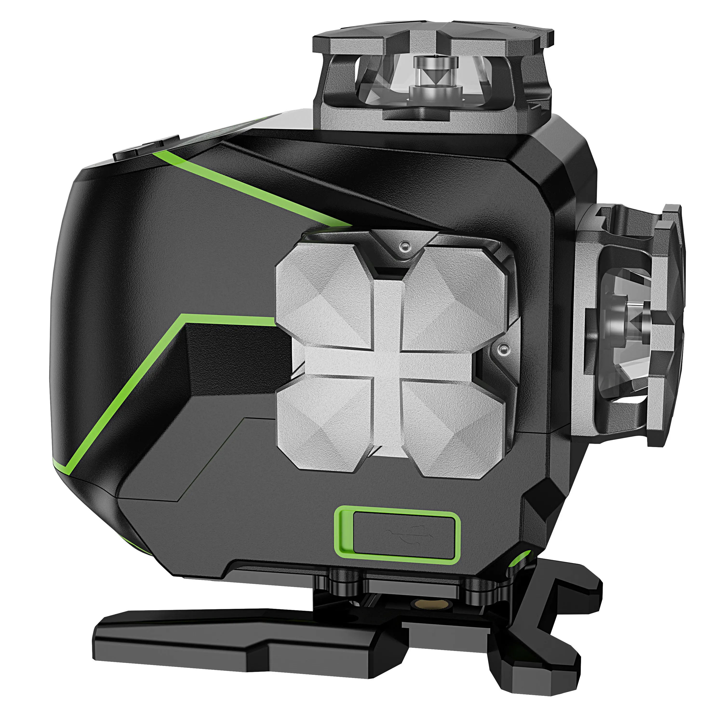 Huepar S04Cg Livellamento 360 Cross Line Laser Green Light Tool Triplo Metodo Di Alimentazione Con Custodia Rigida