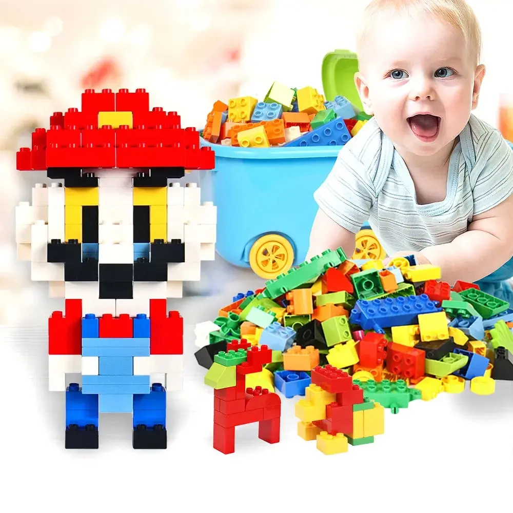 Building block toy building block toys building block kits 140 piece classic multi-colored for kids