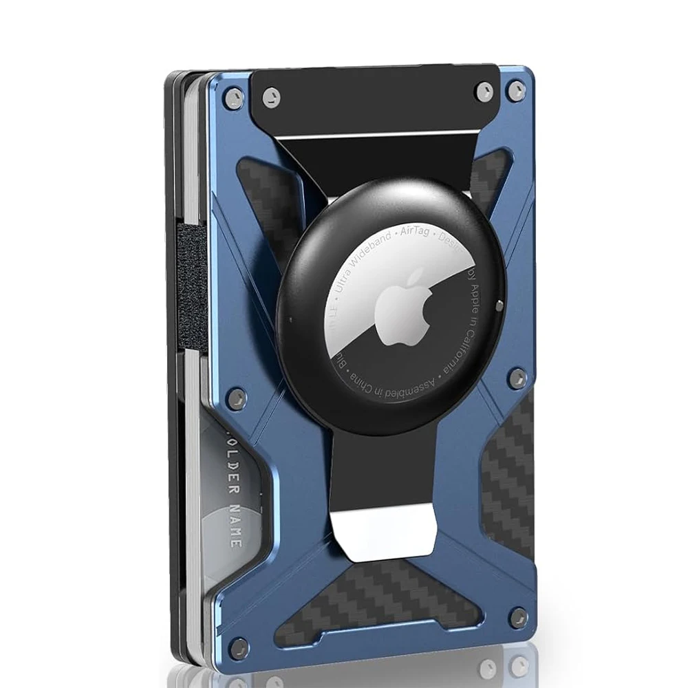 Magnetic Wallet & Money Clip with Airtag Holder