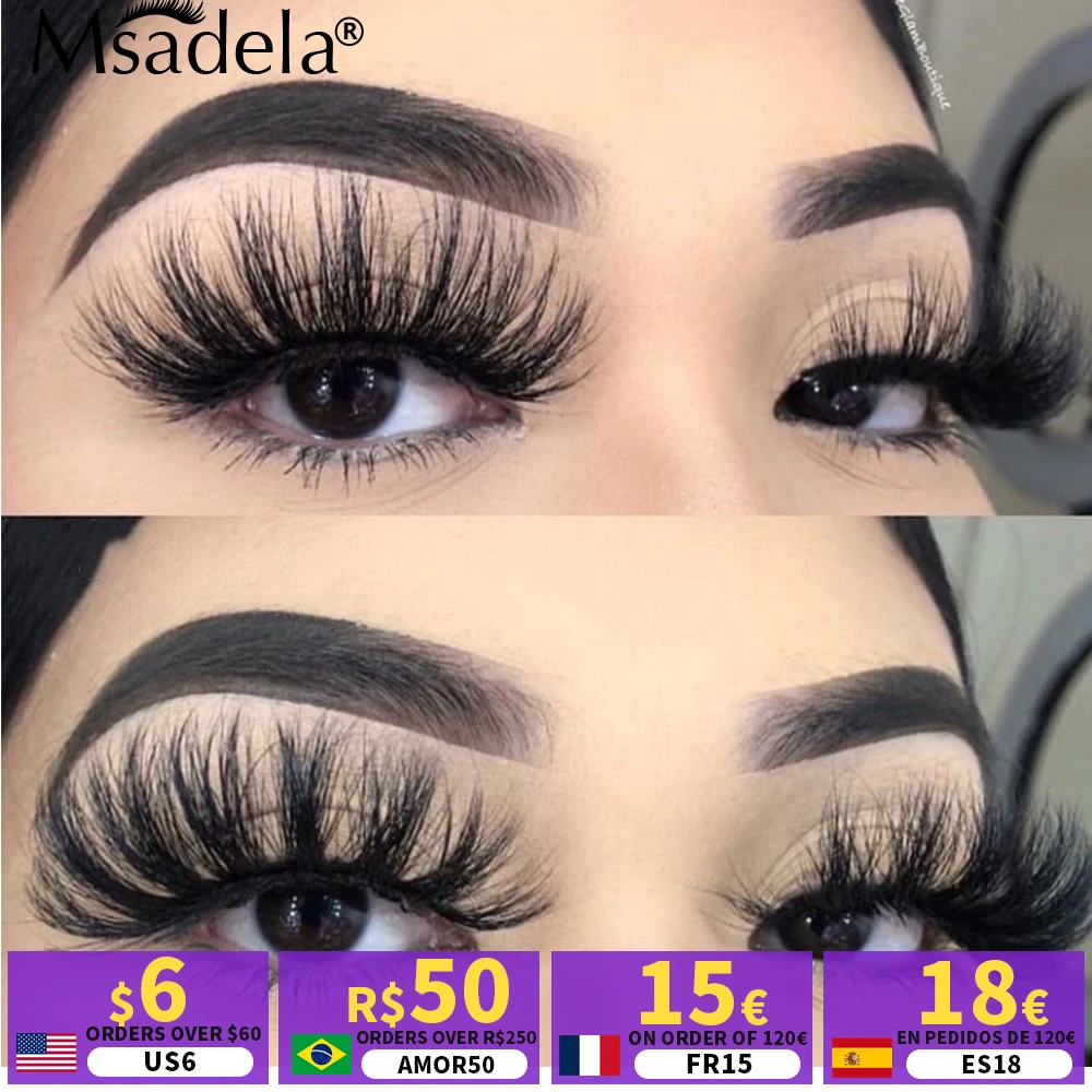 1 Pair 2830mm Lashes Fluffy 8d Mink Lashes Vendor Beauty Dramatic Faux