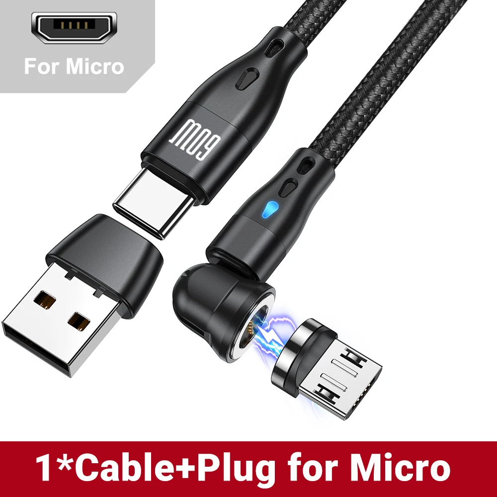 Magnetic USB-C Fast Charging Cable, 60W PD, 2M Length